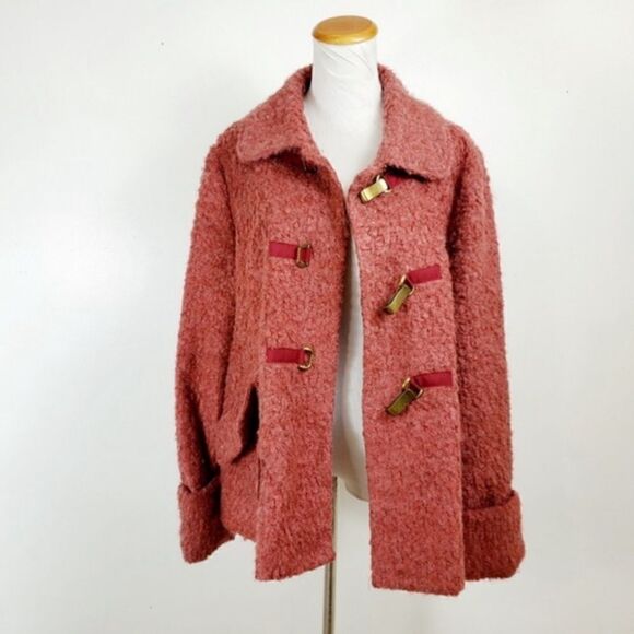 Anthropologie Tabitha Toggle Pea faux fur Coat. NWT. Medium - Picture 1 of 8